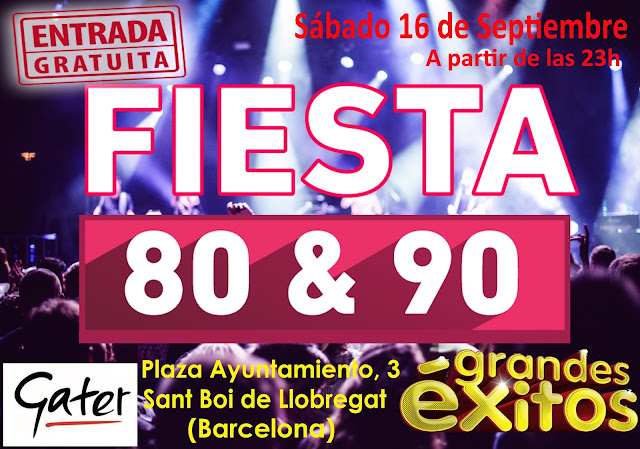 Flyer Fiesta 80s & 90s (Grandes Éxitos)