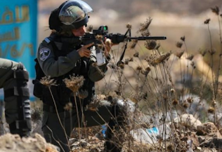 The occupation injures and arrests two young men near Turmusaya, north of Ramallah  Ramallah,Wafa - Two young men were shot by the Israeli occupation forces, tonight, at the entrance to the town of Turmusaya, northeast of Ramallah.  And local sources reported that the occupation forces, who were escorting a group of settlers at the entrance to the town, shot at two young men from Abu Falah village, wounding them before arresting them.