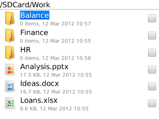 File Explorer v1.3 for BlackBerry