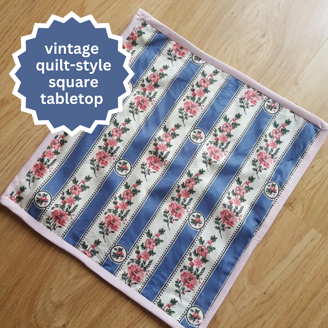 Vintage quilt-style square tabletop
