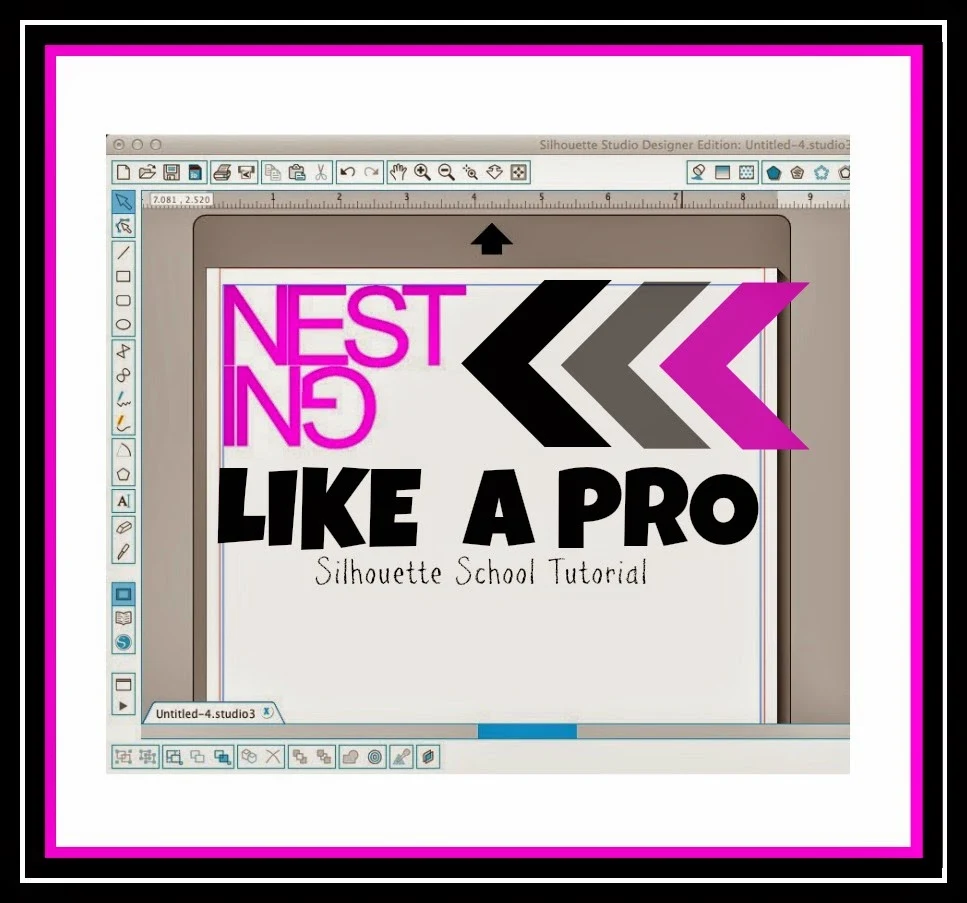 Nesting tool, Silhouette Studio, pro, Silhouette tutorial