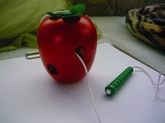 photo worms eating my apple 022