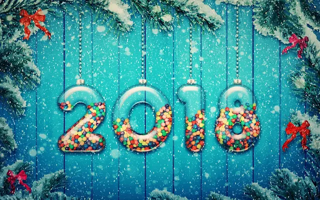 Papel de parede Feliz Ano Novo 2018! para PC, Notebook, iPhone, Android e Tablet.