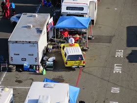 Obligatory view from Dirigible "Almost Everything" of Gunn High Pizza Planet Truck