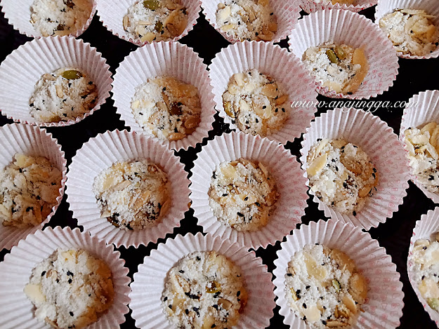 Cara buat biskut florentine bentuk bulat