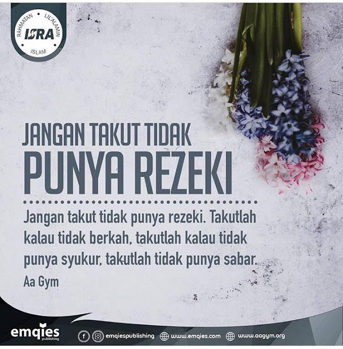 Jangan Takut Sangat Takde Rezeki