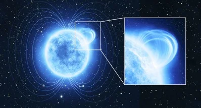ilustração de uma magnetar ilustração de uma magnetar