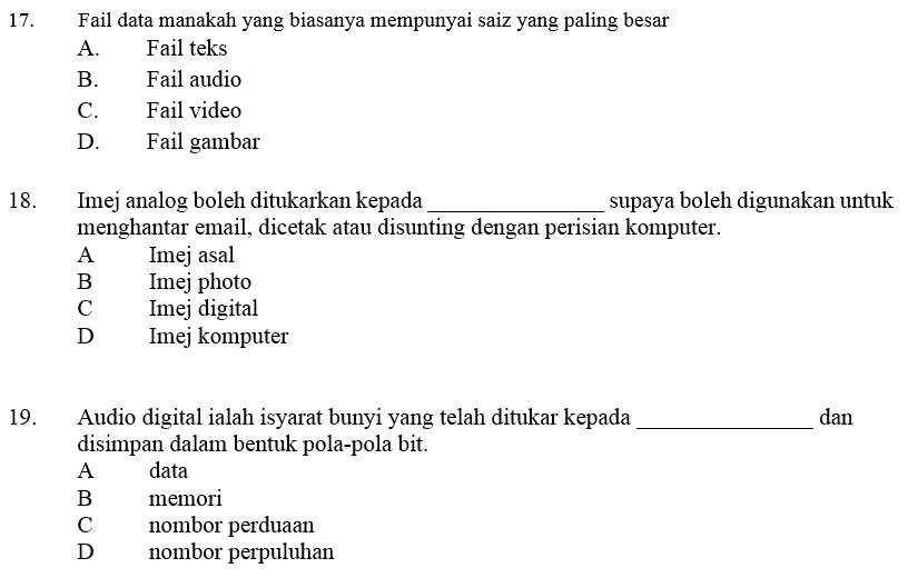 SAINS KOMPUTER & ASAS SAINS KOMPUTER: ASK T1 : Soalan 