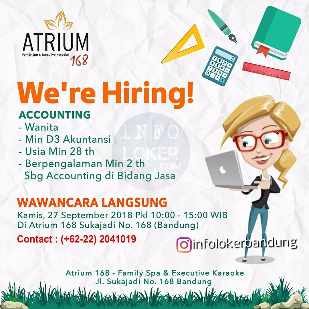 Lowongan Kerja Accounting Atrium 168 Bandung September 2018