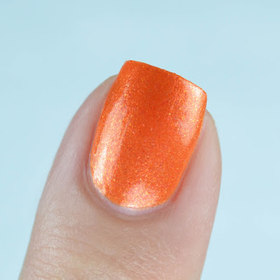 orange flakie nail polish