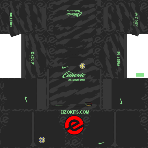 Club América DLS Kits 2023-2024 Released Nike - Dream League Soccer Kits 2019 (Goalkeeper Home)