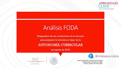 Análisis FODA. Diagnóstico de las condiciones de la escuela 