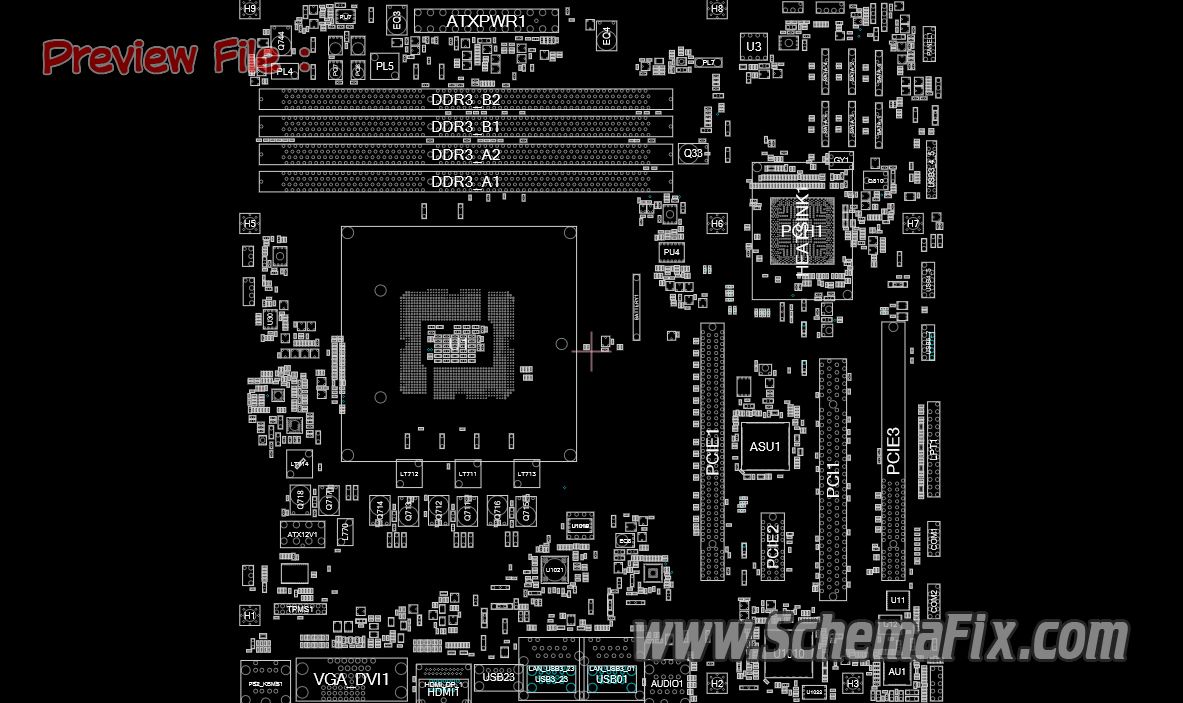 ASRock KBS Q87M VPro REV. 1.03 70 MXGZ90 A01 Schematic Boardview