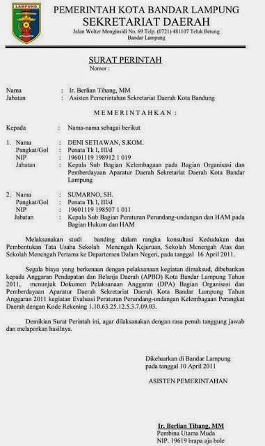 Contoh Surat Perintah Survey Contoh Surat