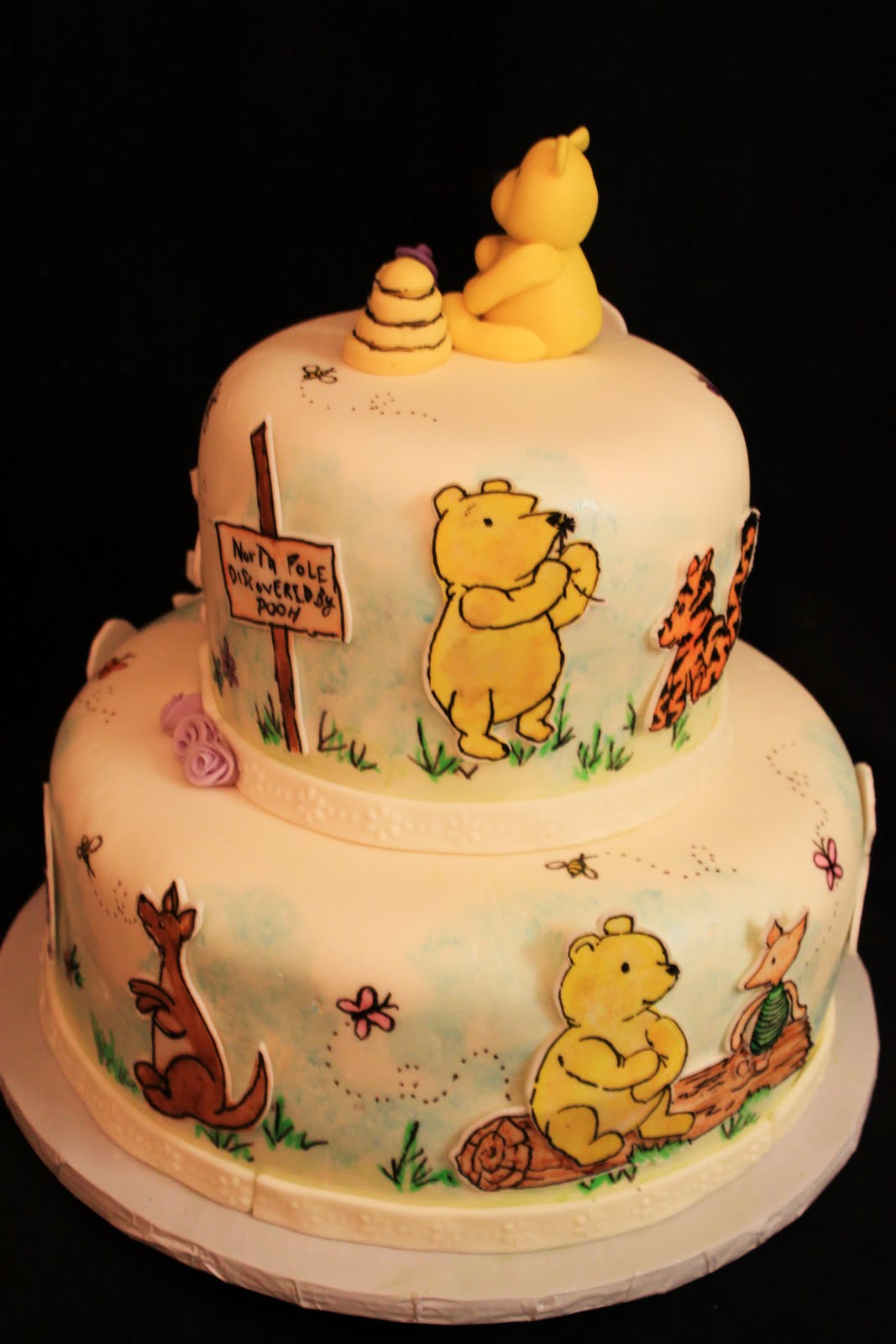 Layers of Love: Hand Drawn Winnie the Pooh cake