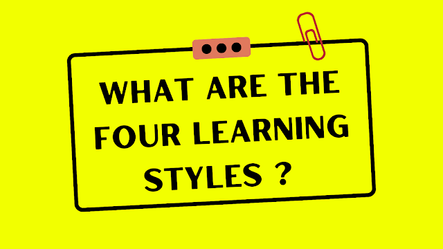 The four learning styles are the styles that individuals posses and use to learn new things in life.