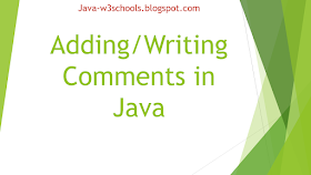 Adding-Writing Comments in Java