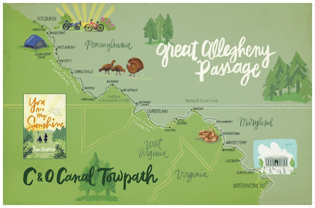 Map of the C&O Canal Towpath & the GAP trails.