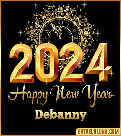 Happy New Year 2024 wishes gif Debanny