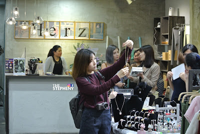 Cestlajez and Elana Khong Blogger at Jewelry Diffuser for Essential Oil - Offline Shop - One Utama First Floor Old Wing inside Fashion Store HERZ