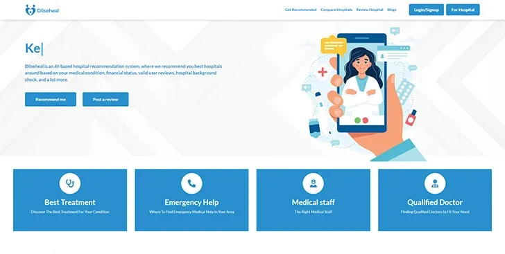 AI Healthcare Medical Care Website Dilseheal