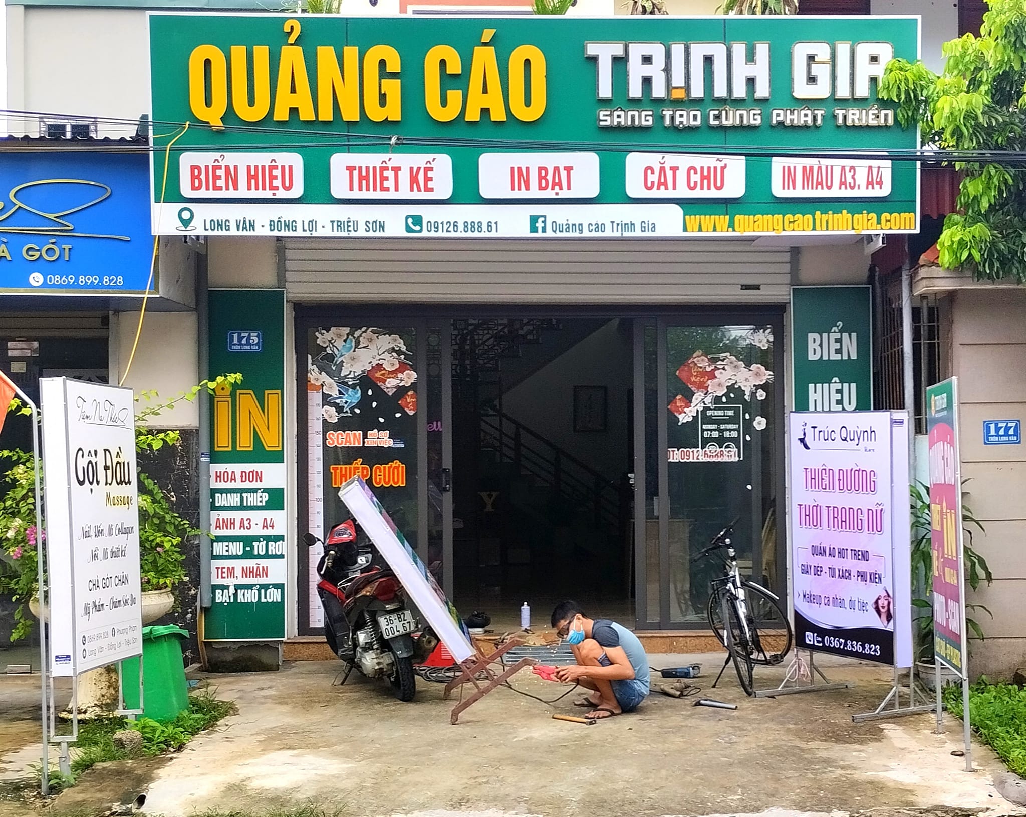 Bảng hiệu Quảng cáo Triệu Sơn - Thanh Hóa, In Thi công biển hiệu ngoài trời