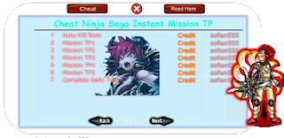 Cheat Ninja Saga 50 TP MEI 2013