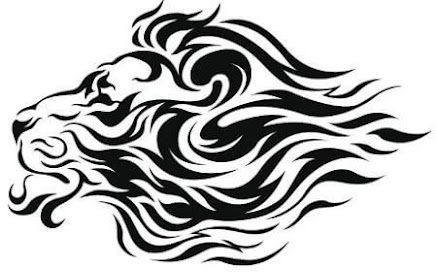 Lion-Maori-Tribal-Tattoo-Stencil