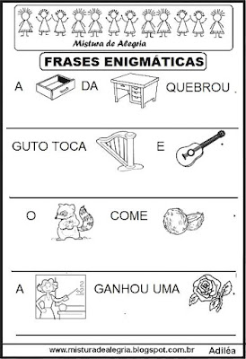 Escritas enigmáticas para alfabetização