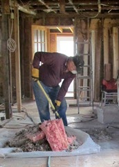1405029 May 01 Terry Shovelling The Floor