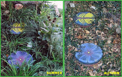 painted rocks, round, pavers, Summer, Autumn, Cindy Thomas