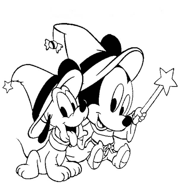 Baby Mickey Coloring Pages