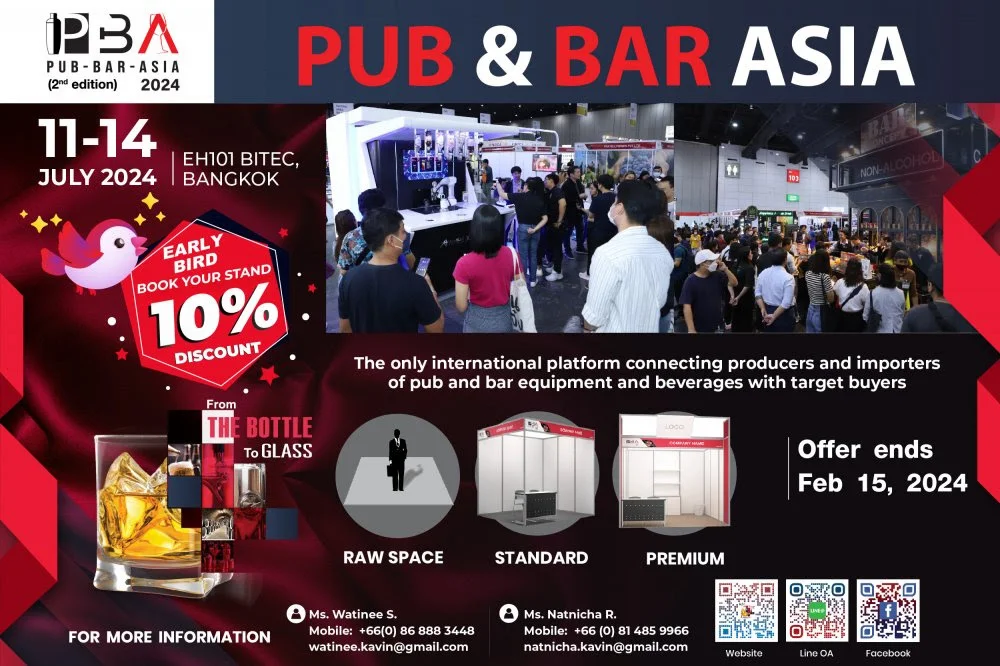 Elevate your brand and connect with key decision-makers in Asia's thriving pub & bar industry at PBA 2024!