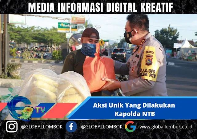 Aksi Unik Yang Dilakukan Kapolda NTB, Temui PKL Dimasa PPKM Darurat di Mataram