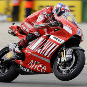 Casey Stoner Standing of Road