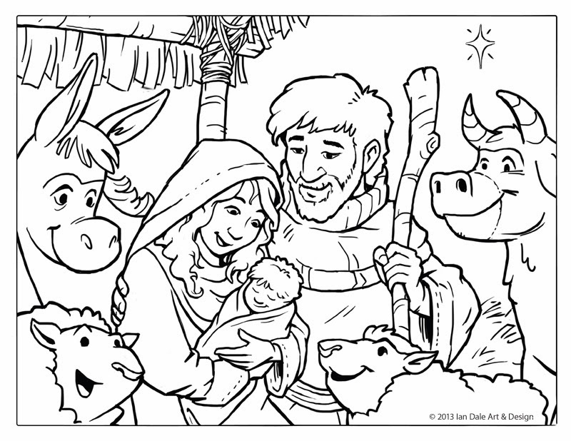 Free Printable Christmas Nativity Coloring Pages 4