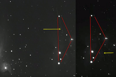 Il filmato mostra un'enorme striscia di luce, che è il presunto UFO