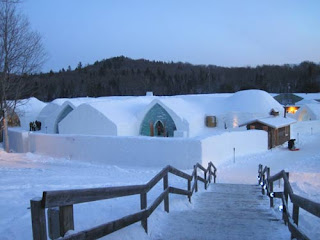 Stairs Down To The Ice Hotel.