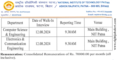 Computer Science and Engineering and Electronics and Communication Engineering Jobs in National Institute of Technology, Patna