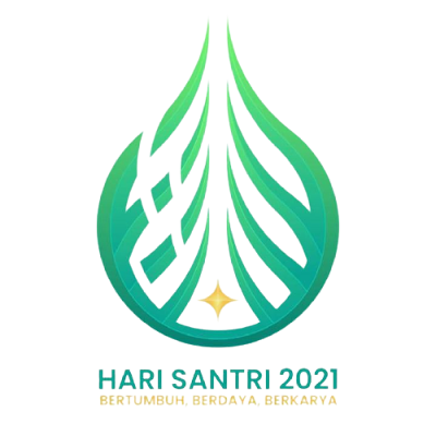 download logo Hari Santri Nasional 2021 PNG lengkap tema kemenangan PBNU NU Muhammadiyah format transparan HD CDR.