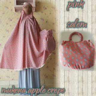 Mukena Apple Crepe Pink Salem