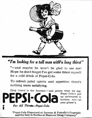 Pepsi-Cola -- I'm looking for a tall man with a long thirst