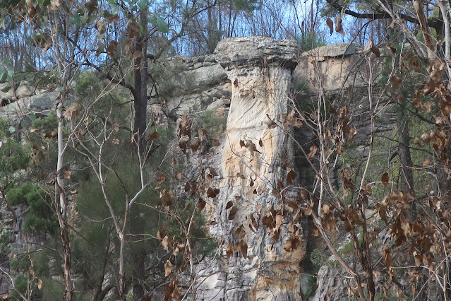 Sandstone erosion, a chimney in formation