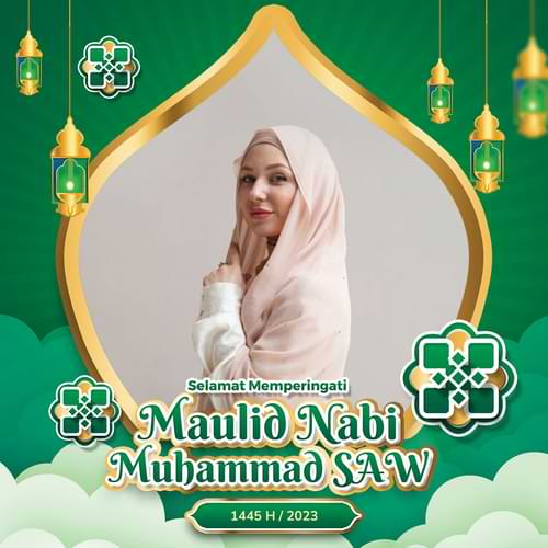 twibbon maulid nabi muhammad saw 2023 ke 1445 hijriah