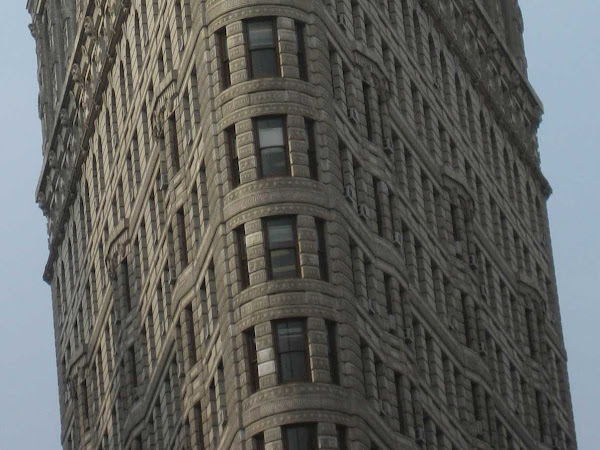 Leaning Flatiron Closeup - The Flatiron Building from up Broadway.