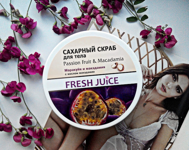 Fresh Juice Passion Fruit & Macadamia Сахарный скраб для тела "Маракуйя и макадамия"