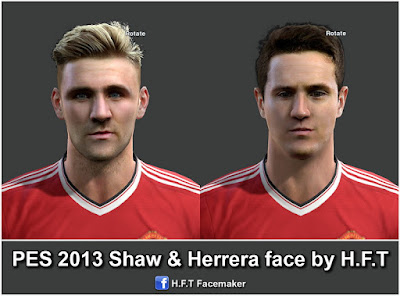 PES 2013 Shaw & Herrera face by H.F.T