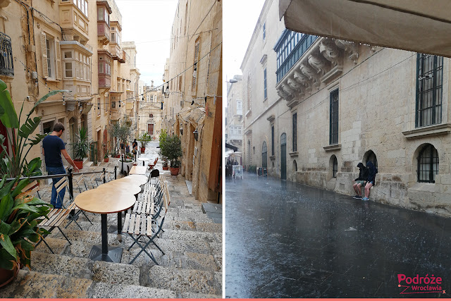fot. Uliczki Malty w deszczu