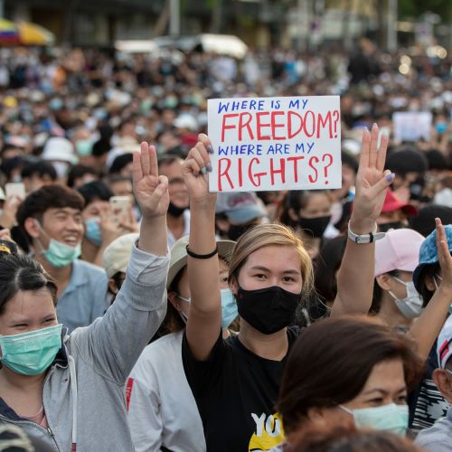 Students Protest In Thailand Against Governament