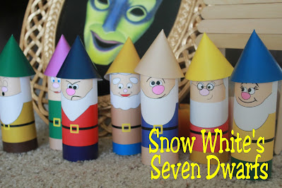 Snow White's Seven Dwarfs Printable Toilet Paper Craft